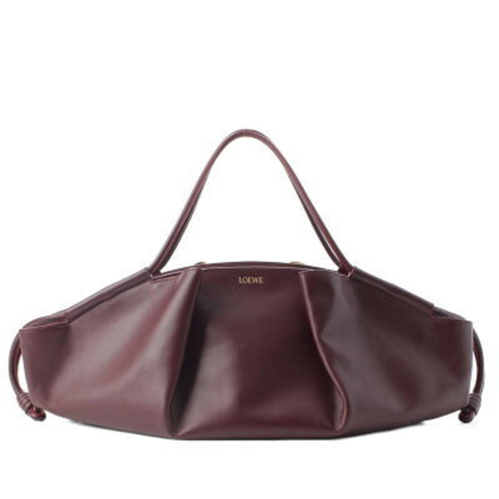 Loewe Shiny Napa Calf Paseo Bag Handbag Burgundy XL